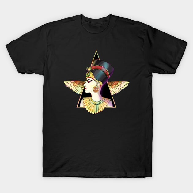 Goddess Nefertiti Ancient Egyptian T-Shirt by Trendy Black Sheep